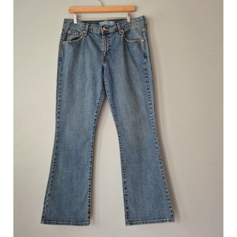 Levis Medium Wash Mid Rise 515 Nouveau Bootcut Denim Jeans Womens 12M Inseam 30 - Picture 7 of 7